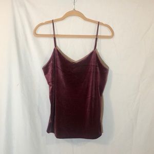 Velvet vneck cami